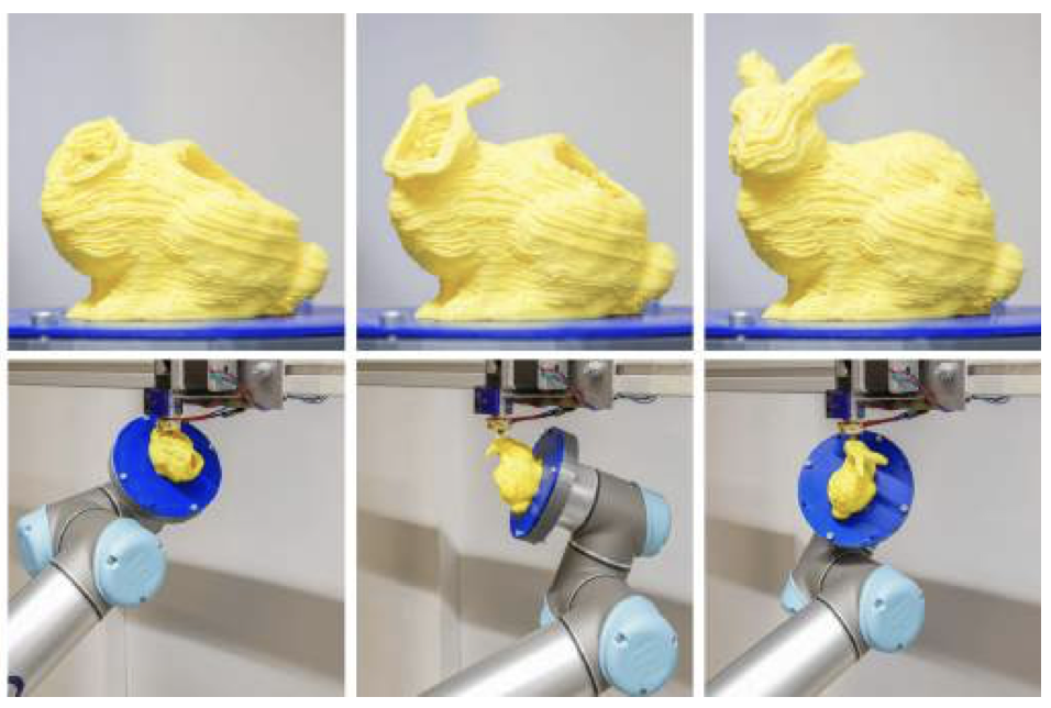 Support-Free Volume Printing by Multi-Axis Motion